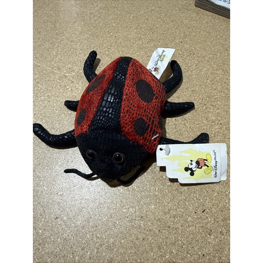 Walt Disney World Ladybug Plush Park Exclusive w/ Tags Disney Stuffed Animal NOS